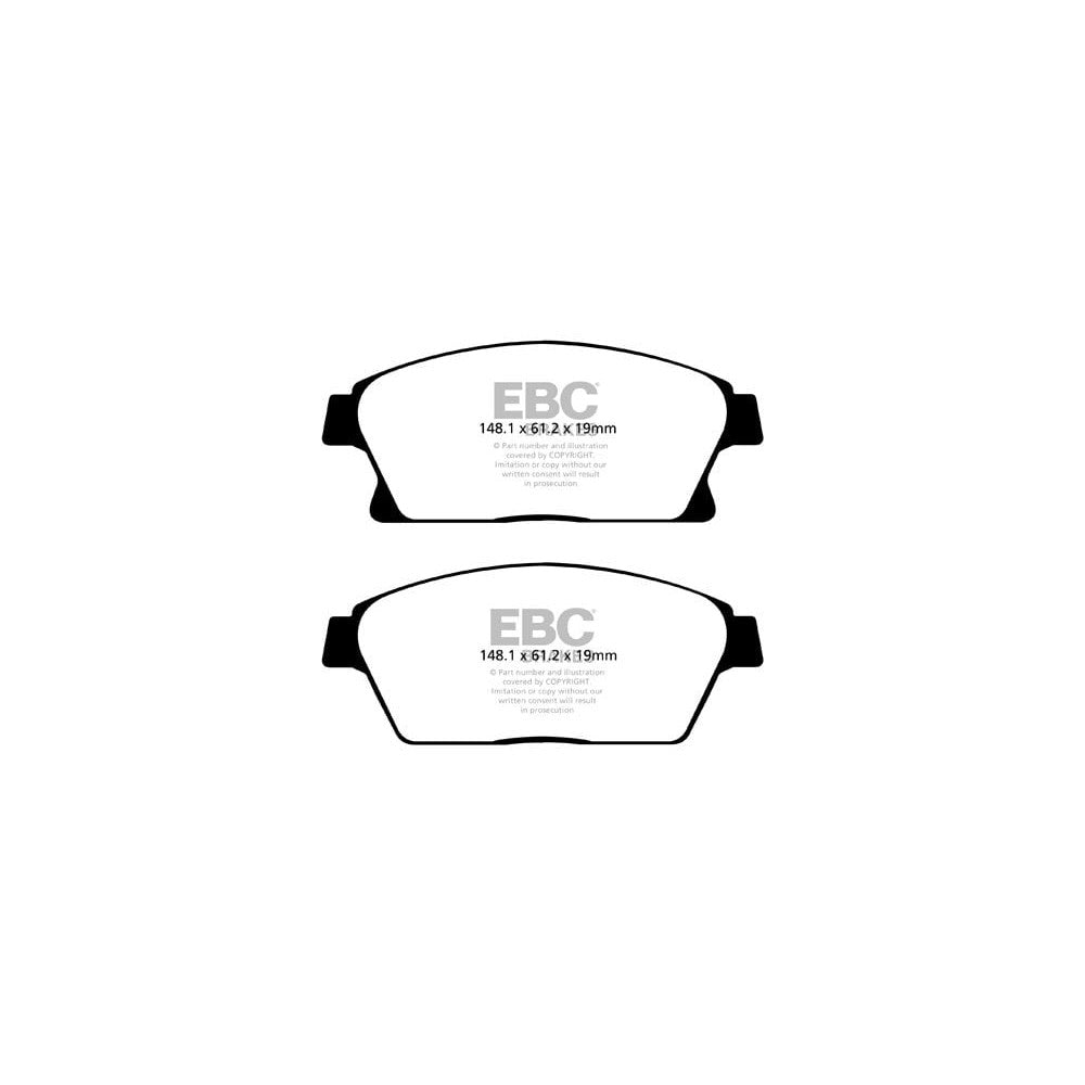 EBC Yellowstuff Brake Pads 148.1mm x 61.2mm DP42067R - Front