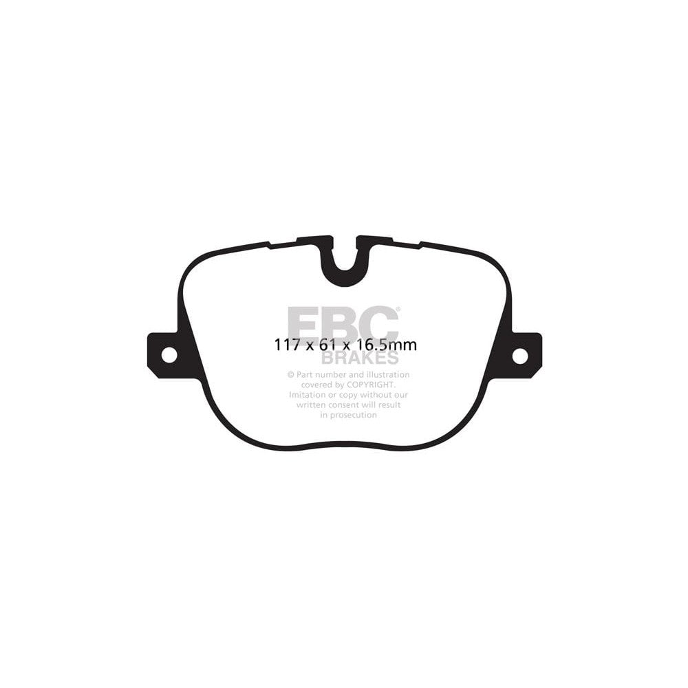 EBC Yellowstuff Brake Pads 117mm x 61mm DP42068R - Rear
