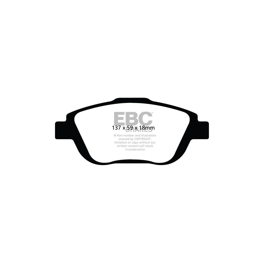 EBC Yellowstuff Brake Pads 137mm x 59mm DP42073R - Front