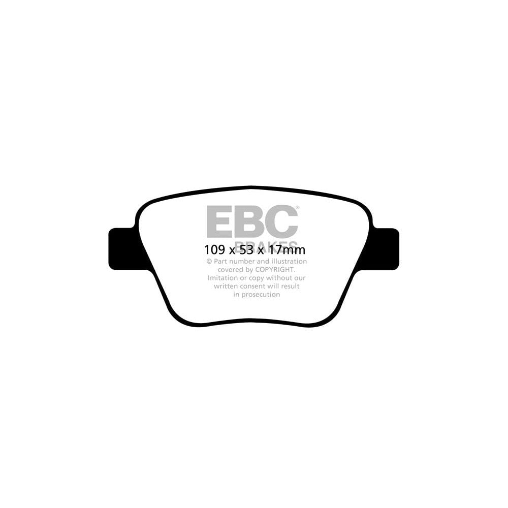 EBC Yellowstuff Brake Pads 109mm x 53mm DP42075R - Rear