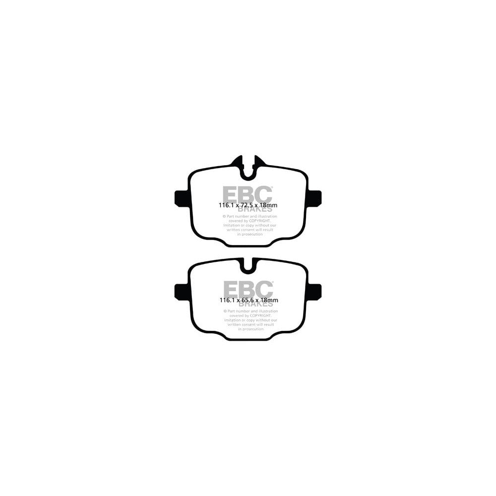 EBC RP-1 Brake Pads 116.1mm x 65.6mm DP82089RP1 - Rear