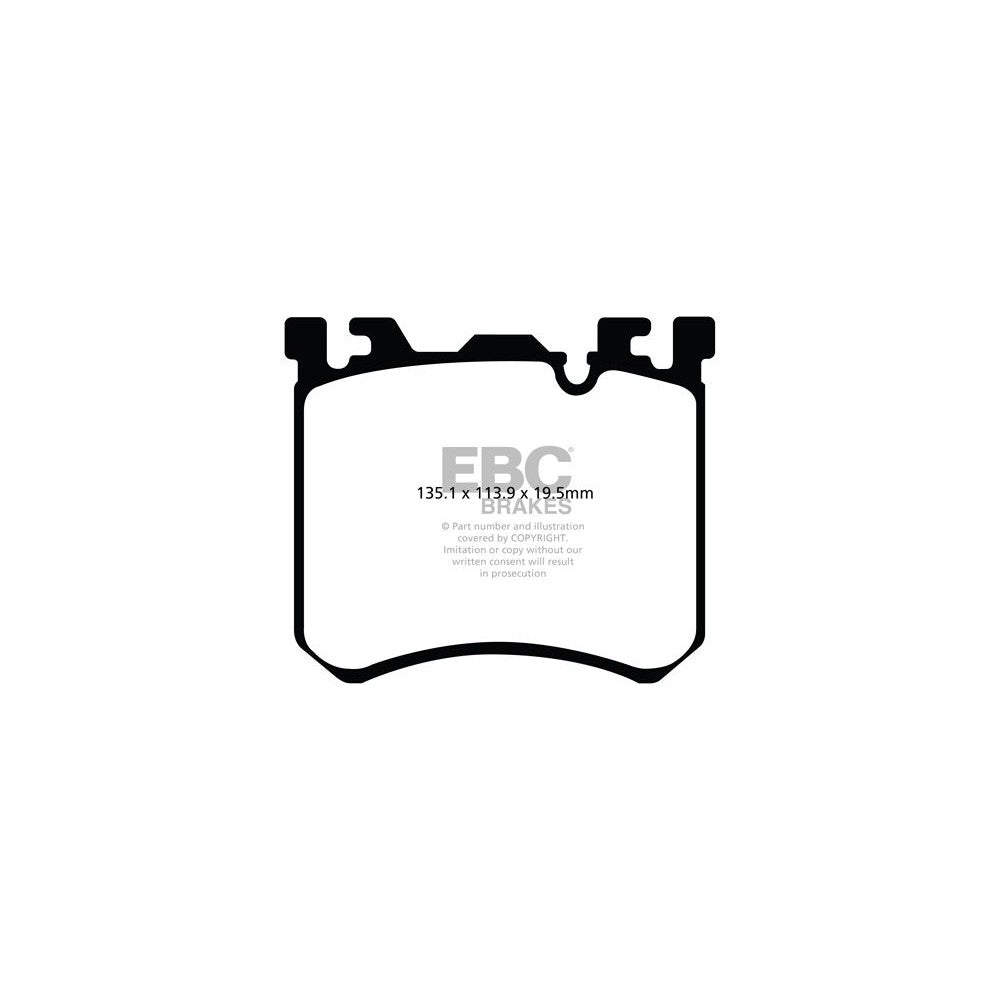 EBC Yellowstuff Brake Pads 135.1mm x 113.9mm DP42091R - Front