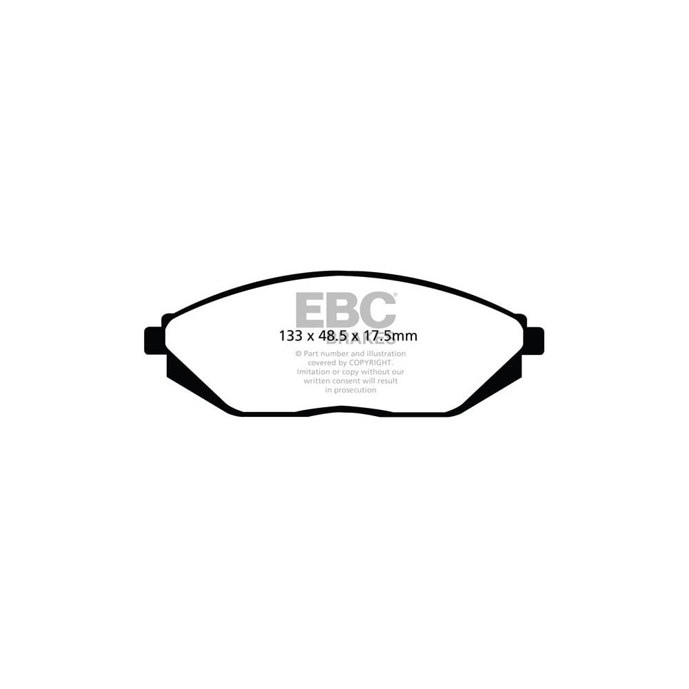 EBC Greenstuff 2000 Brake Pads 133mm x 48.5mm DP22097 - Front