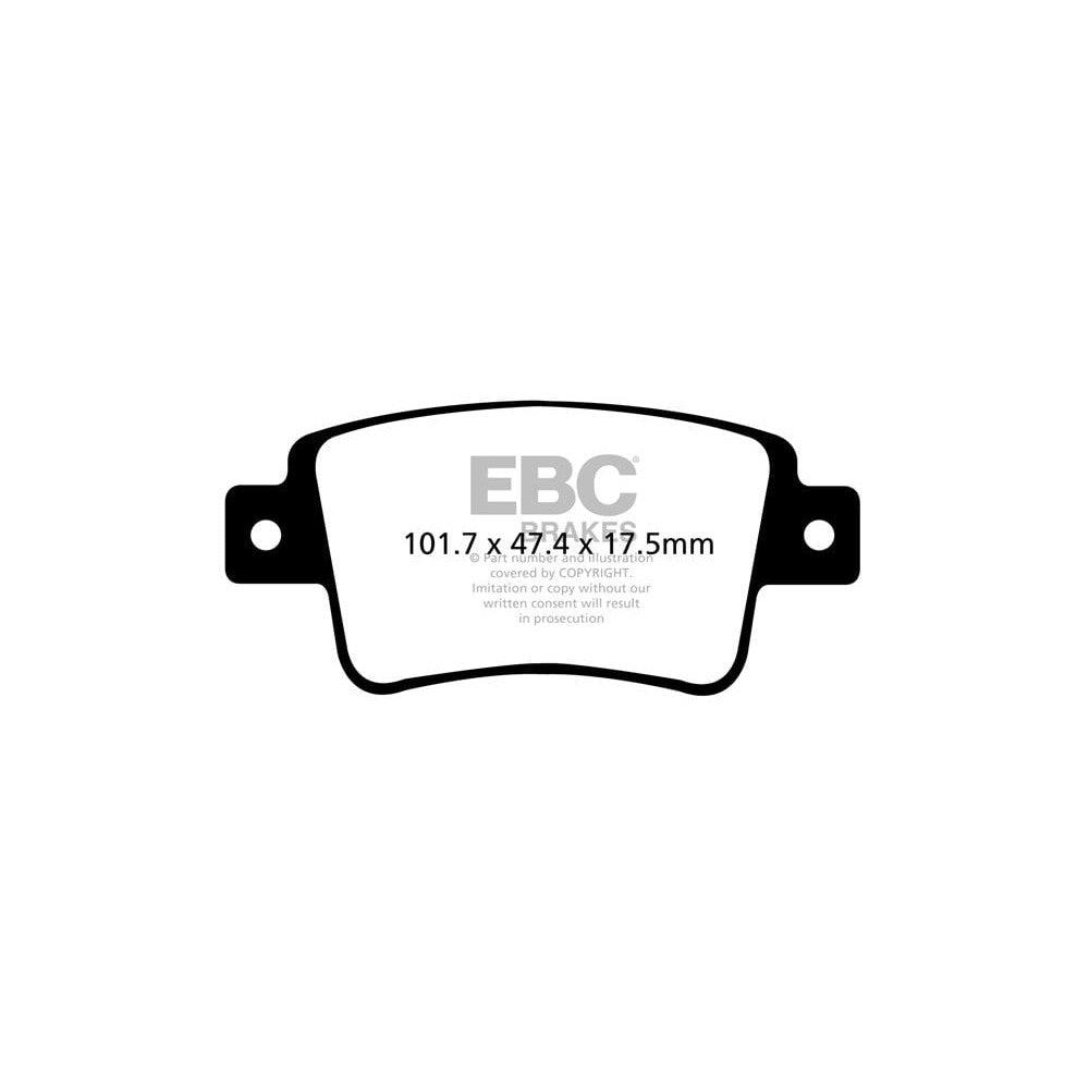 EBC Greenstuff 2000 Brake Pads 101.7mm x 47.4mm DP22101 - Rear