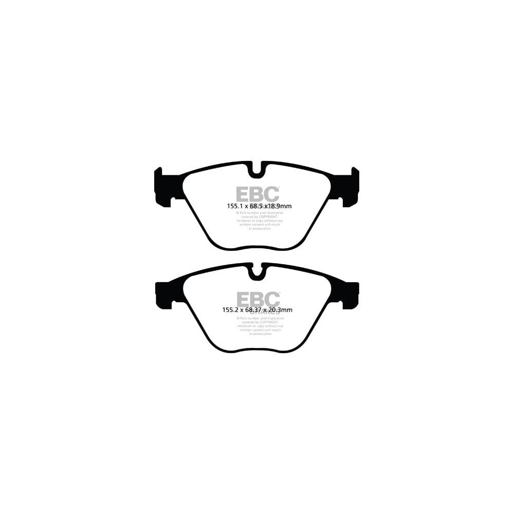 EBC Ultimax Brake Pads 155.2mm x 68.37mm DPX2103 - Front