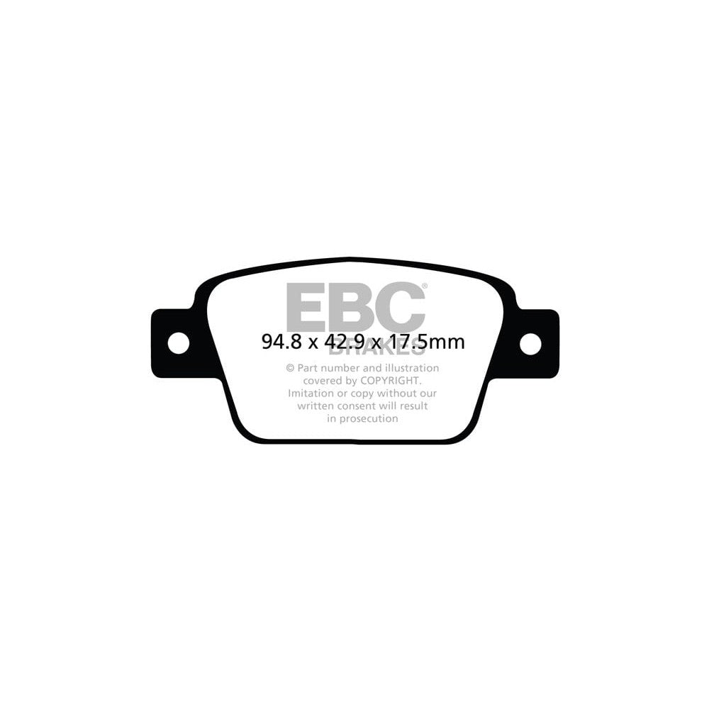 EBC Ultimax Brake Pads 94.8mm x 42.9mm DPX2107 - Rear