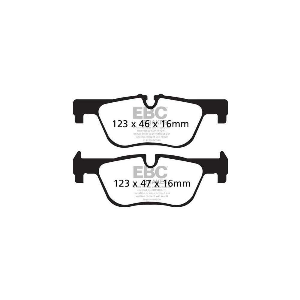 EBC Redstuff Brake Pads 123mm x 47mm DP32132C - Rear