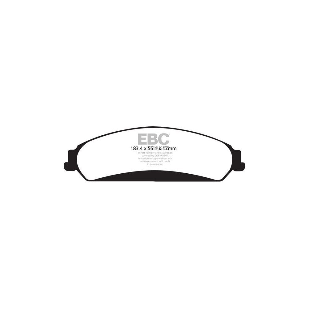 EBC Yellowstuff Brake Pads 183.4mm x 55.1mm DP42139R - Front