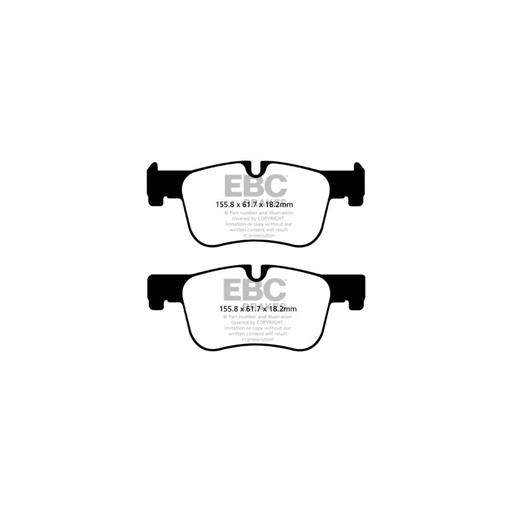 EBC Ultimax Brake Pads 156.7mm x 61.7mm DPX2143 - Front