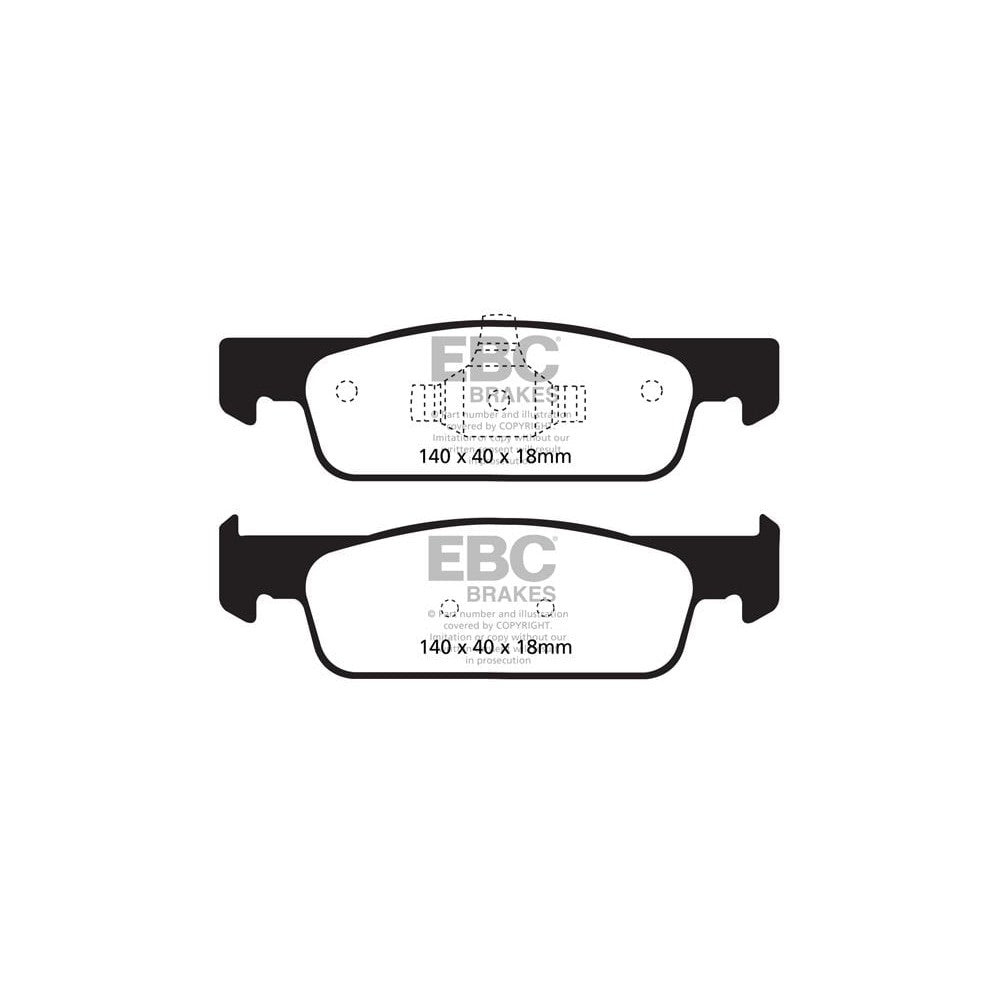 EBC Yellowstuff Brake Pads 140mm x 40mm DP42146R - Front