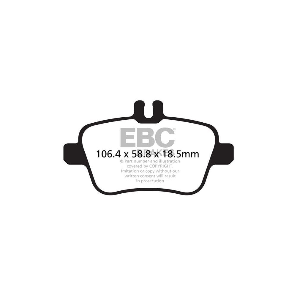 EBC Greenstuff 2000 Brake Pads 106.4mm x 58.8mm DP22157 - Rear