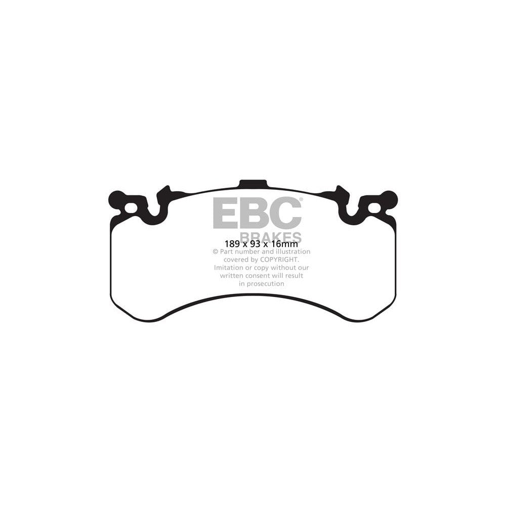 EBC Yellowstuff Brake Pads 189mm x 93mm DP42158R - Front