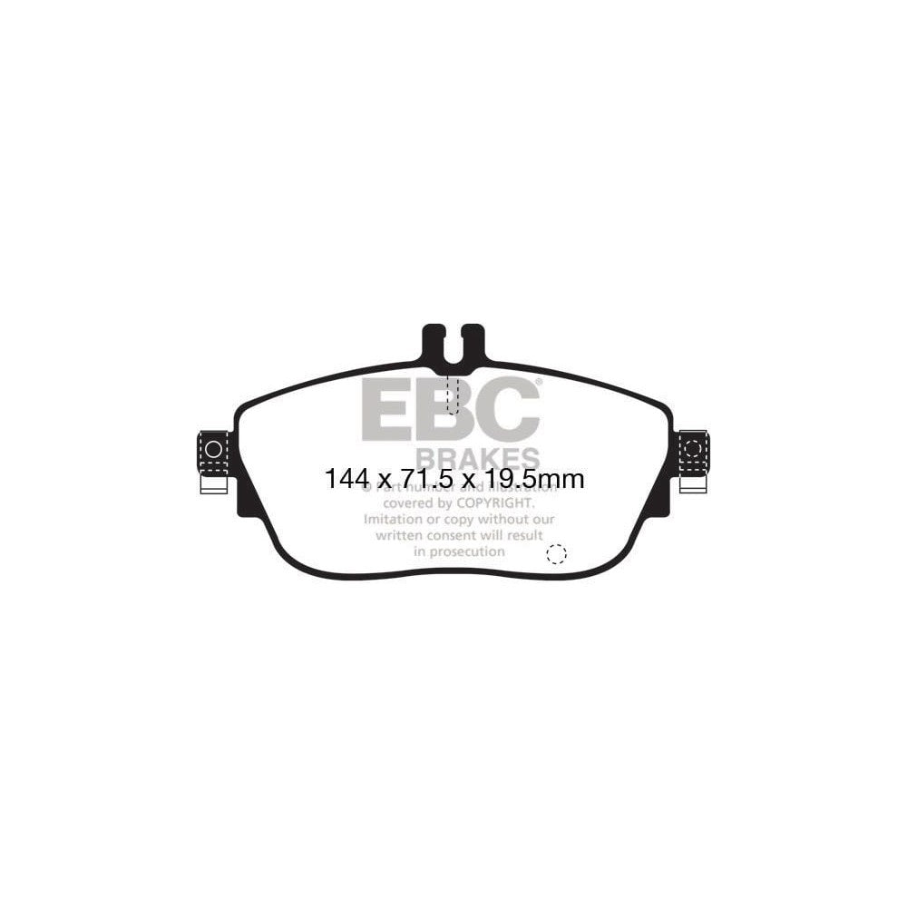 EBC Yellowstuff Brake Pads 144mm x 71.5mm DP42165R - Front