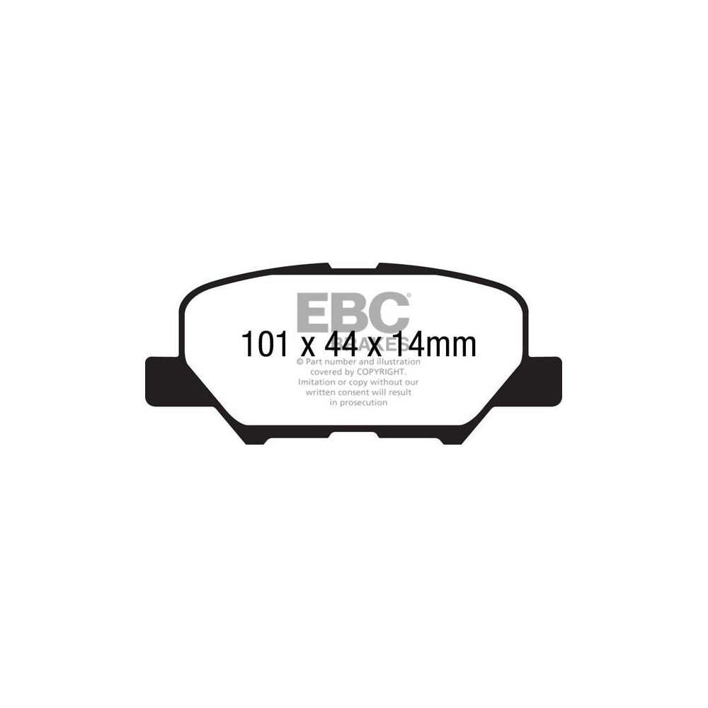 EBC Yellowstuff Brake Pads 101mm x 44mm DP42171R - Rear