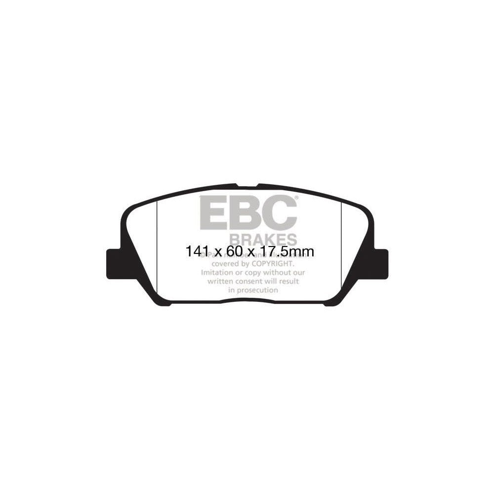 EBC Yellowstuff Brake Pads 141mm x 60mm DP42172R - Front
