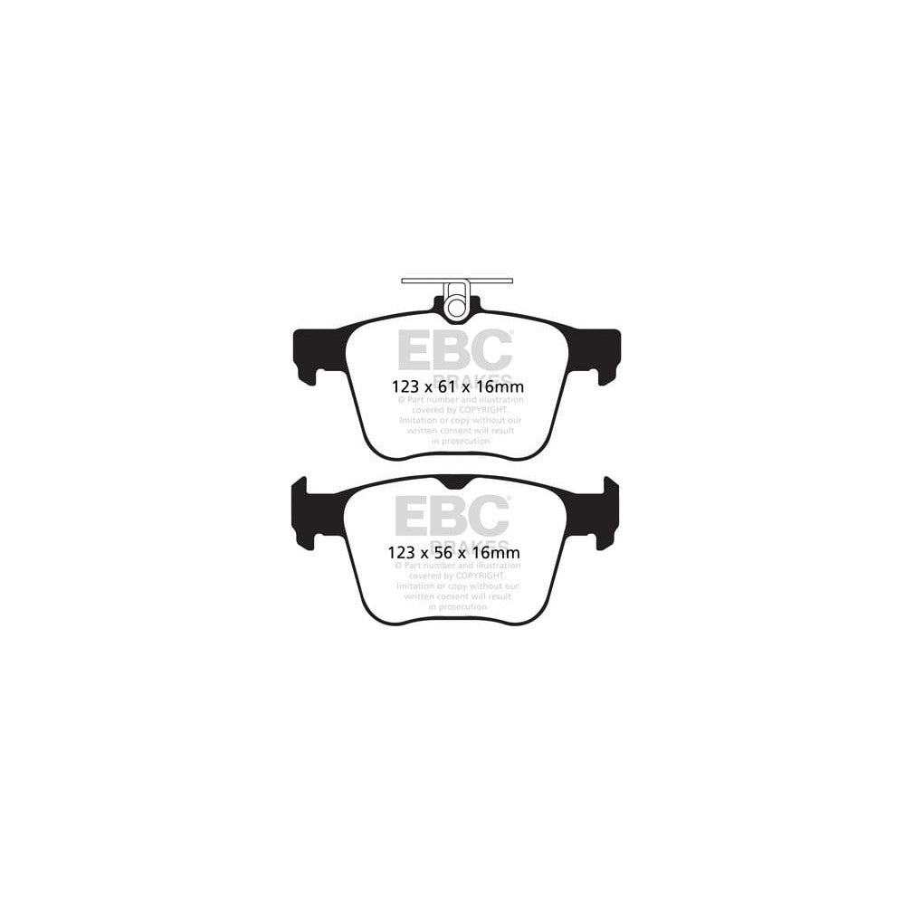 EBC RP-X Brake Pads 123mm x 61mm DP82173RPX - Rear