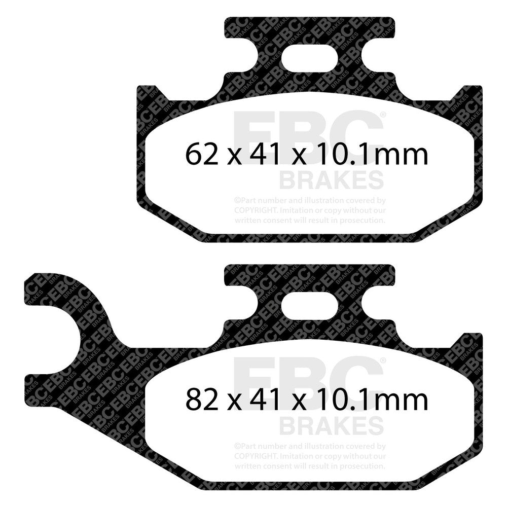 EBC Ultimax Brake Pads 82mm x 41mm DPX2182 - Front