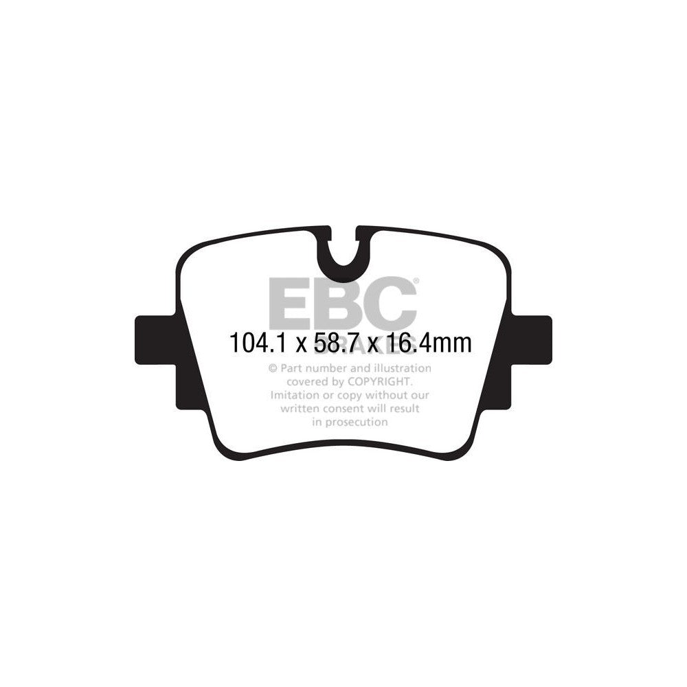 EBC Redstuff Brake Pads 104.1mm x 58.7mm DP32190C - Rear