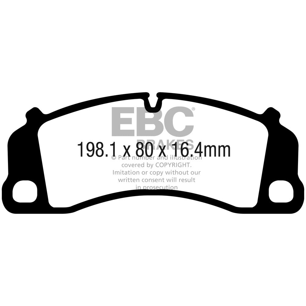 EBC RP-1 Brake Pads 198.1mm x 80mm DP82206RP1 - Front