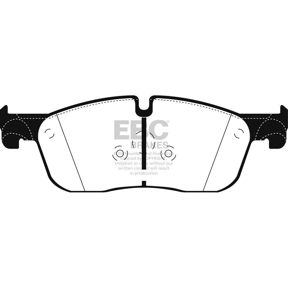 EBC Yellowstuff Brake Pads 156mm x 72mm DP42255R - Front
