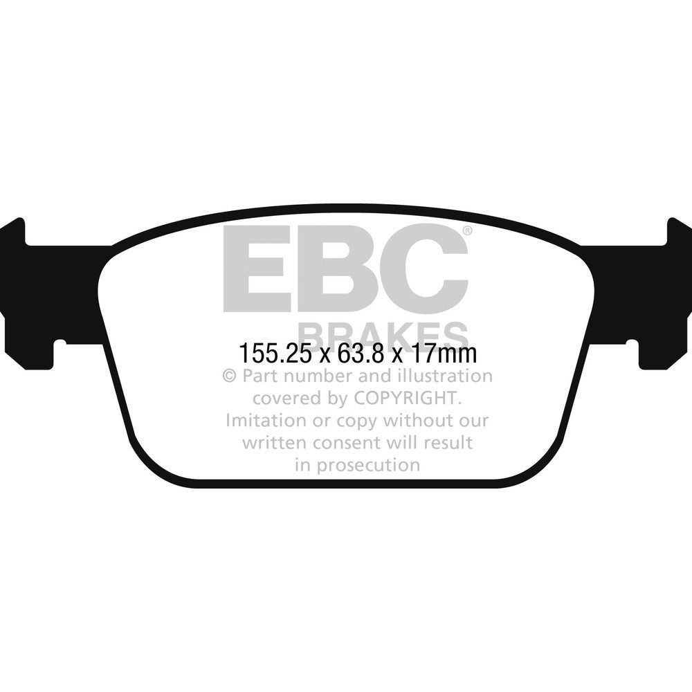 EBC Ultimax Brake Pads 155.25mm x 63.8mm DPX2273 - Front