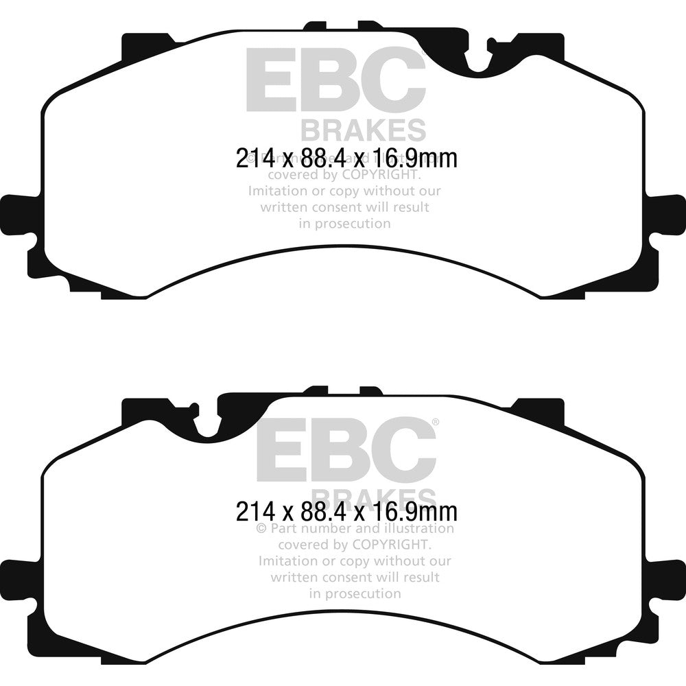 EBC Yellowstuff Brake Pads 214mm x 88.4mm DP42279R - Front