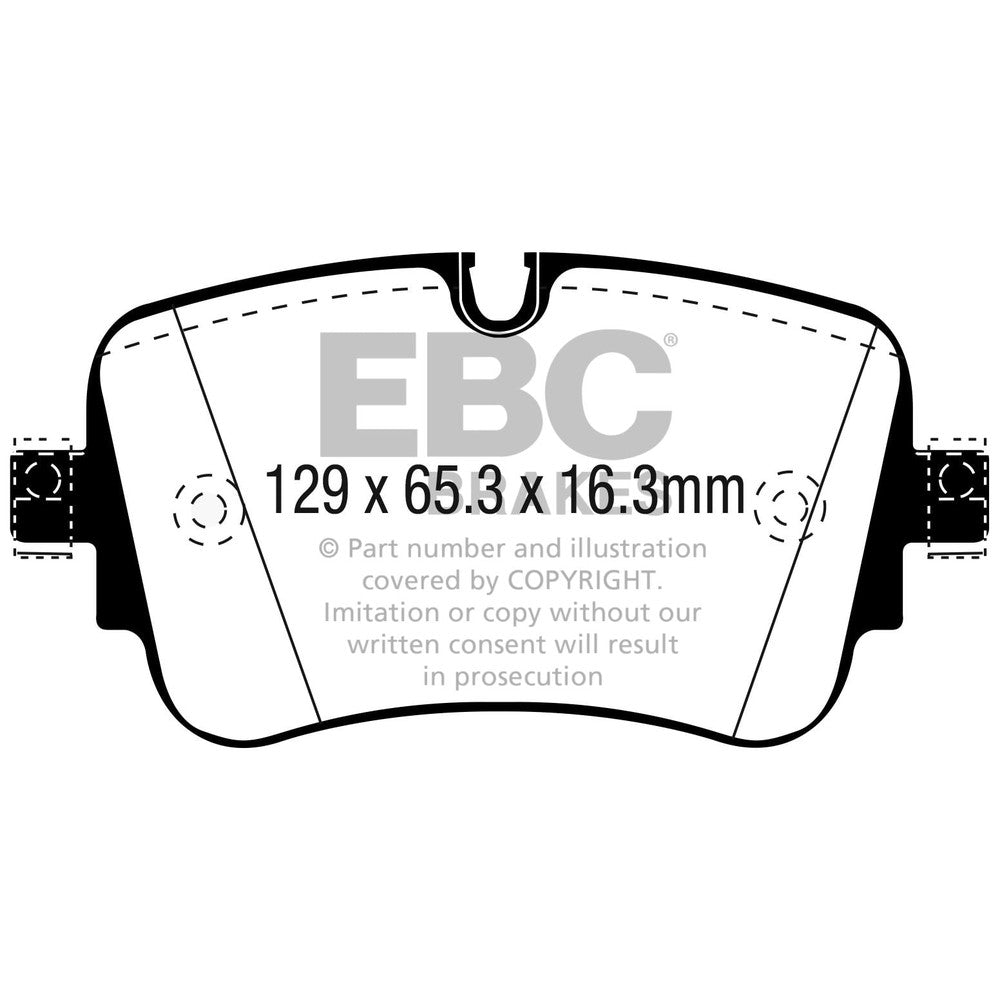 EBC Greenstuff 6000 Brake Pads 129mm x 65.3mm DP62299 - Rear