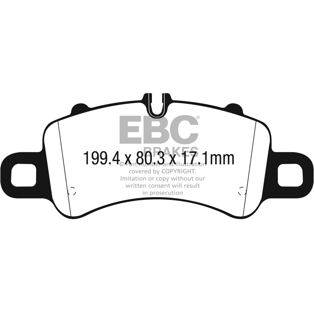 EBC RP-1 Brake Pads 199.4mm x 80.3mm DP82307RP1 - Front
