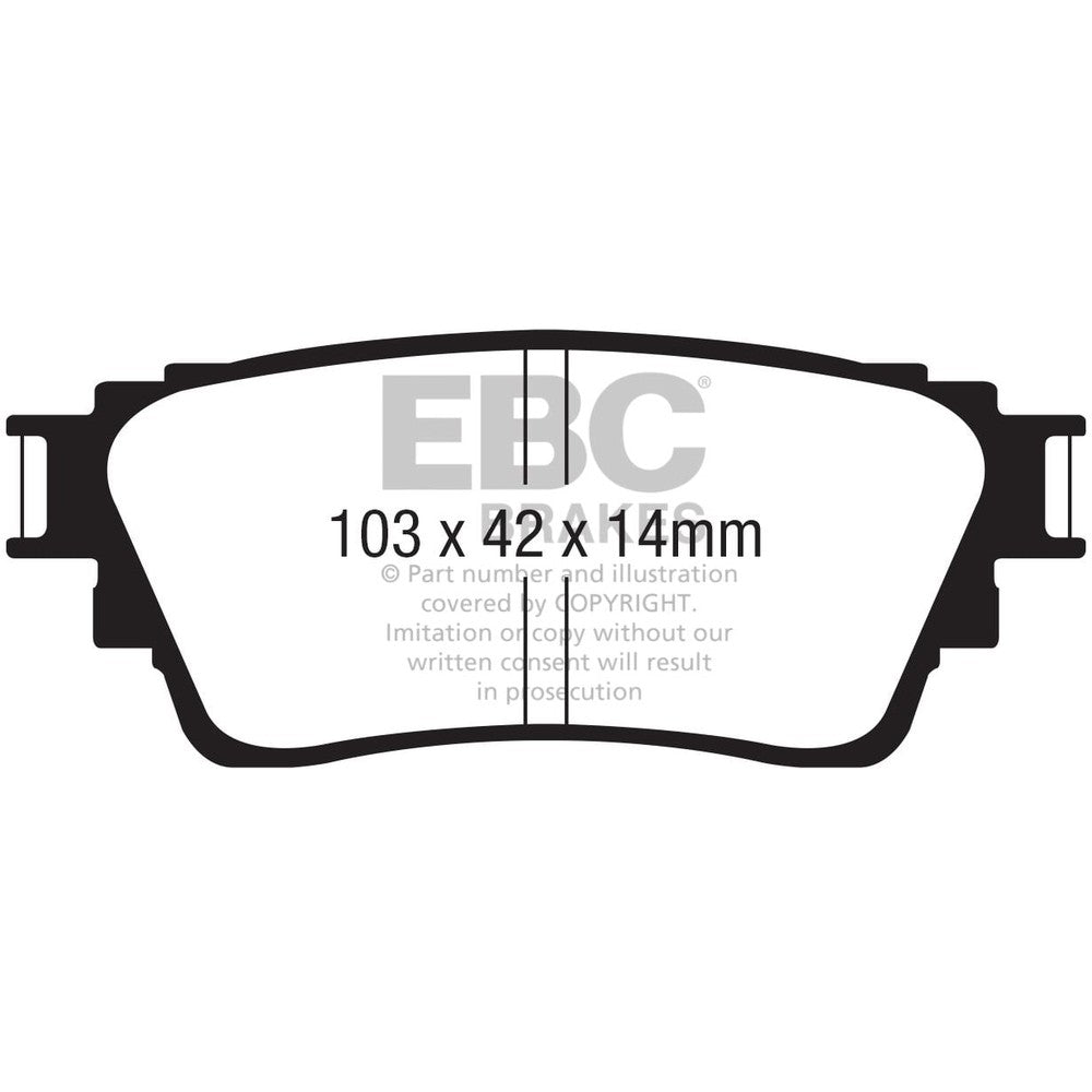 EBC Ultimax Brake Pads 103mm x 42mm DPX2376 - Rear