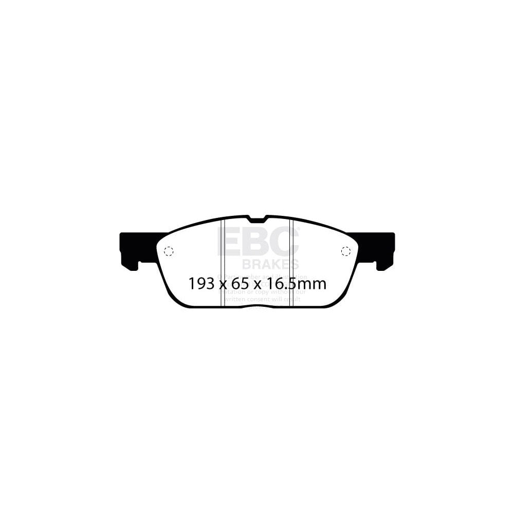 EBC Greenstuff 2000 Brake Pads 193mm x 64.8mm DP22383 - Front