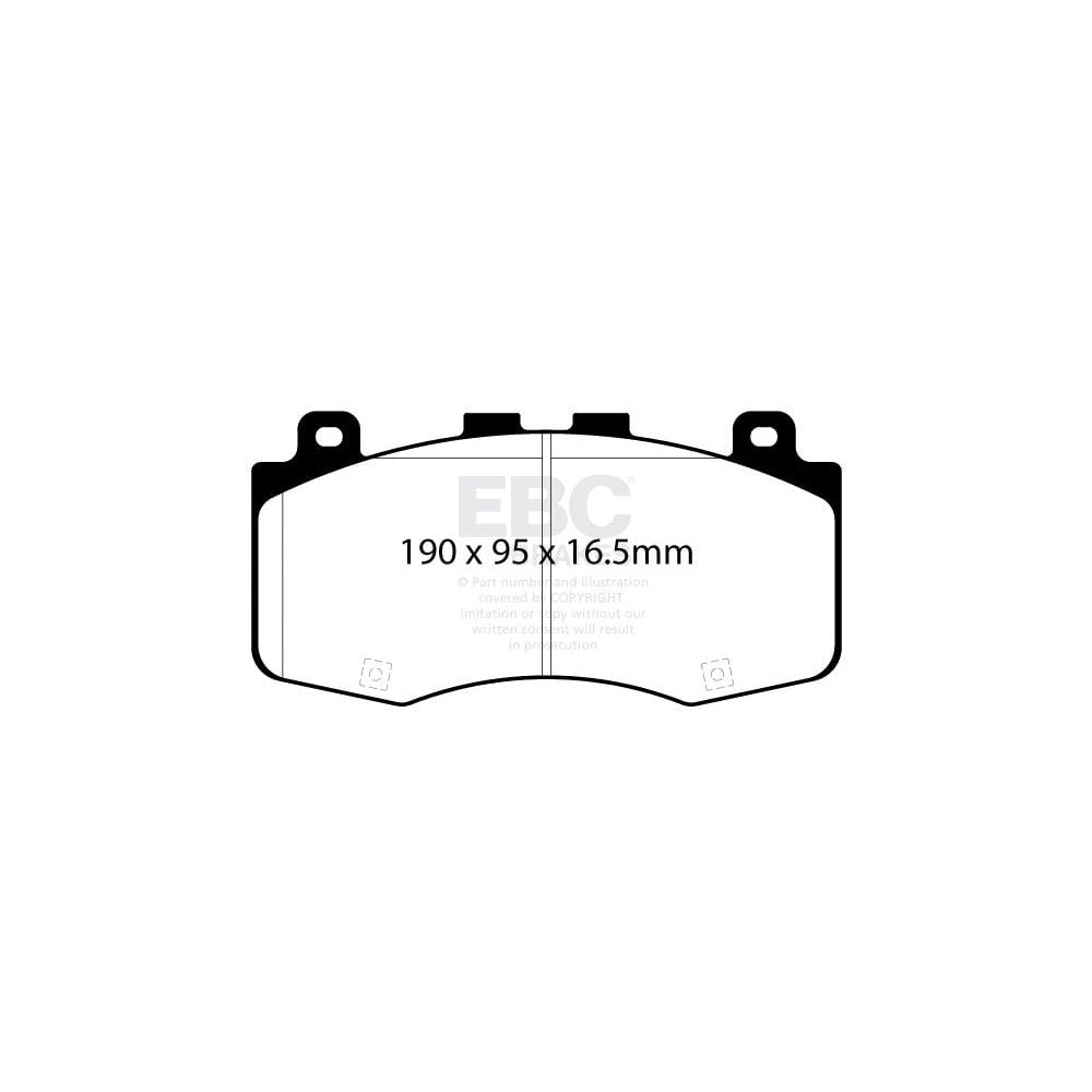 EBC Yellowstuff Brake Pads 189.8mm x 93.9mm DP42400R - Front