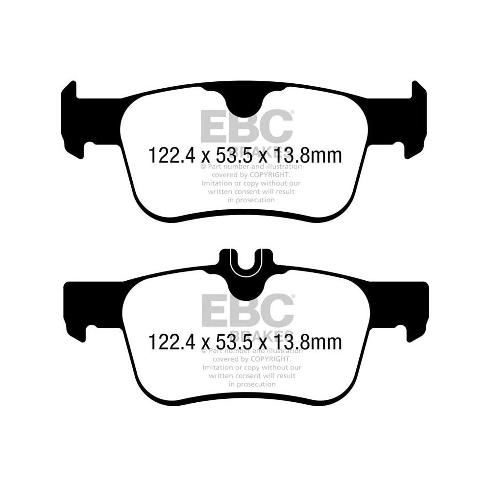 EBC Yellowstuff Brake Pads 122.4mm x 53.5mm DP42402R - Rear