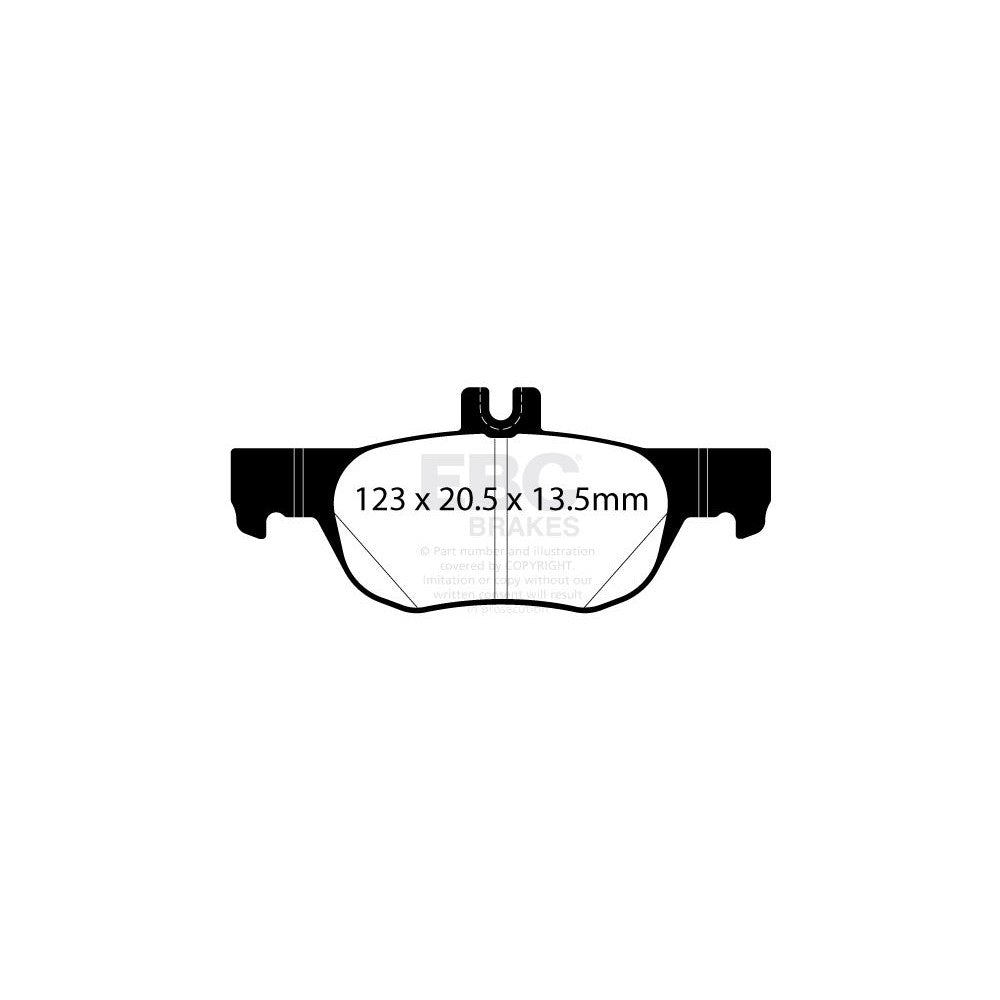 EBC Yellowstuff Brake Pads 123mm x 20.5mm DP42413R - Rear