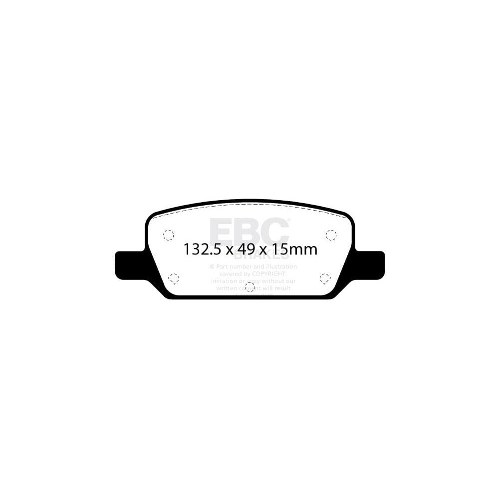 EBC Yellowstuff Brake Pads 132.5mm x 49mm DP42417R - Rear