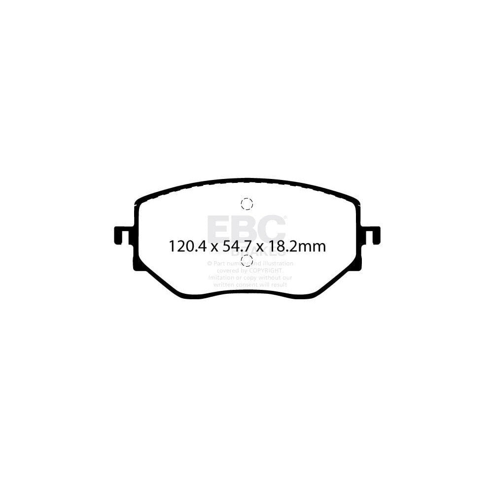 EBC Ultimax Brake Pads 120.4mm x 54.7mm DPX2422 - Front