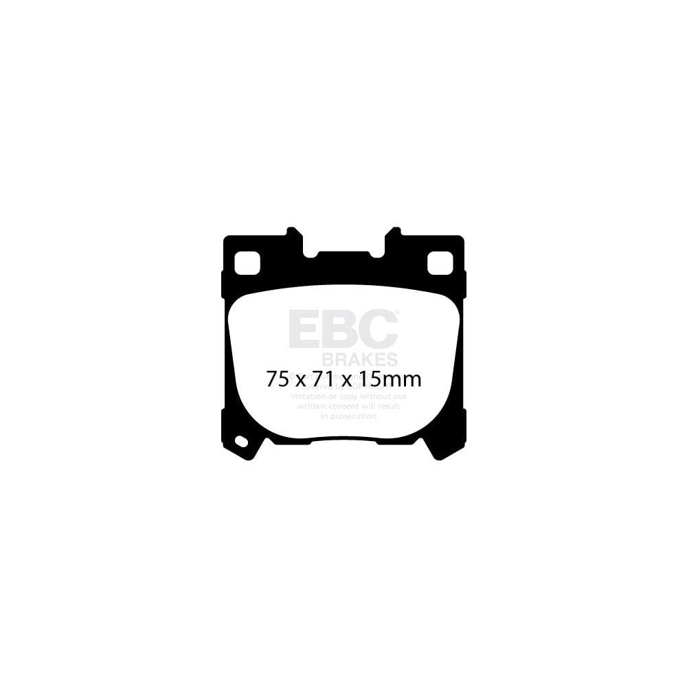 EBC Bluestuff NDX Brake Pads 75mm x 71.4mm DP52431NDX - Rear