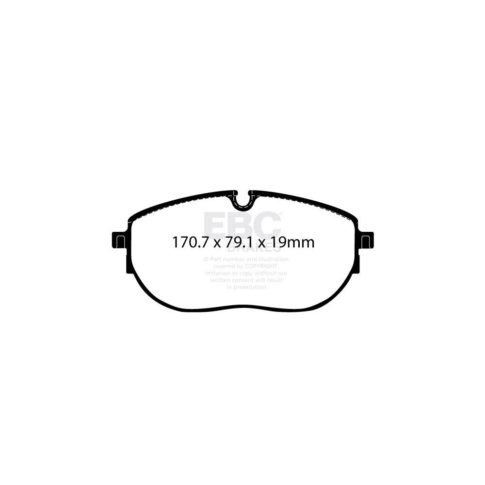 EBC Ultimax Brake Pads 170.7mm x 79.1mm DPX2434 - Front