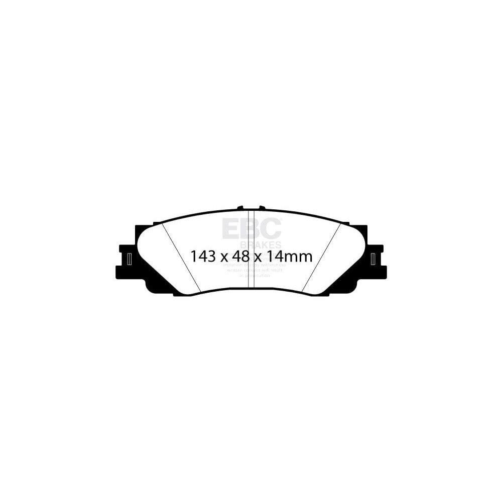 EBC Bluestuff NDX Brake Pads 143mm x 48mm DP52461NDX - Rear