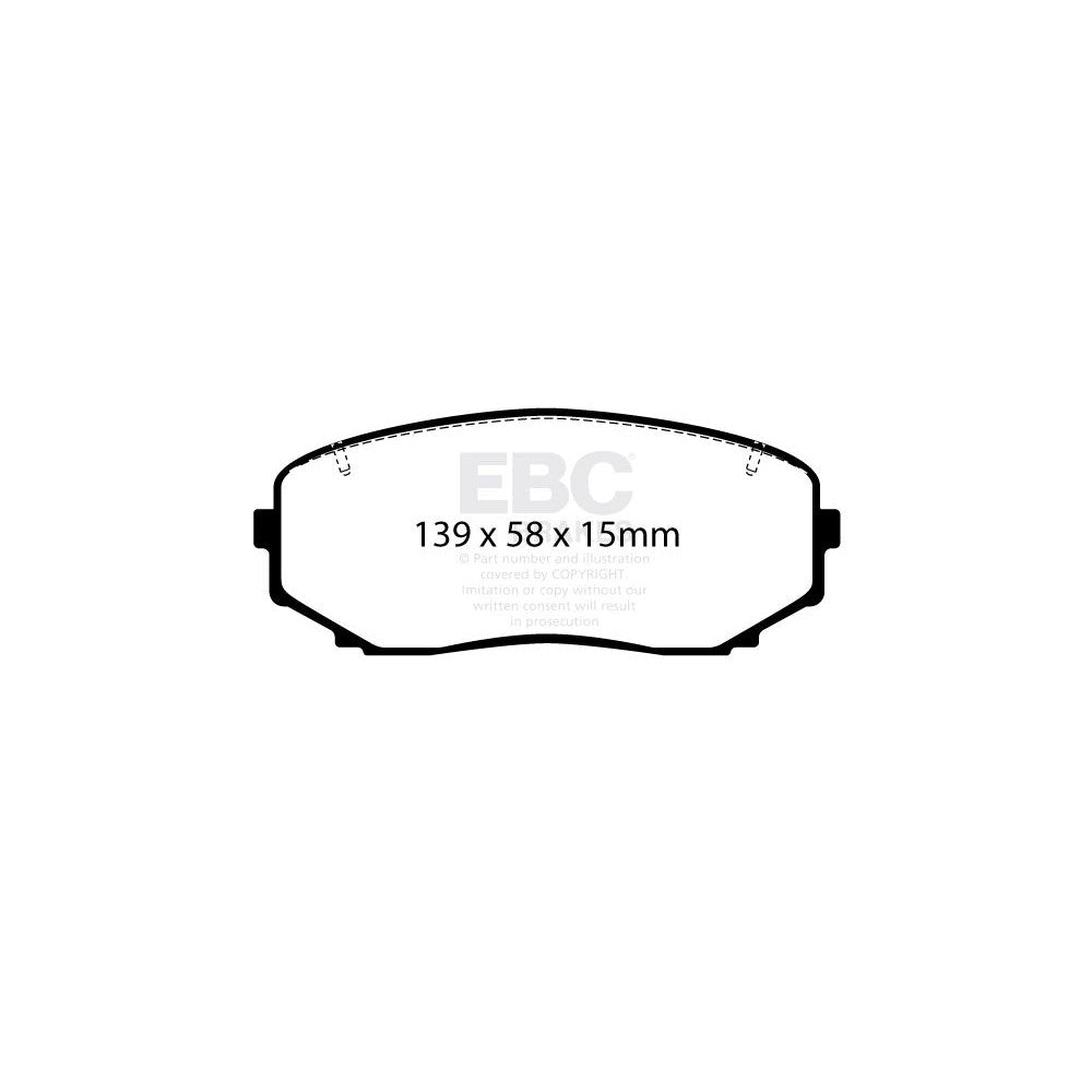 EBC Ultimax Brake Pads 139mm x 58mm DPX2463 - Rear
