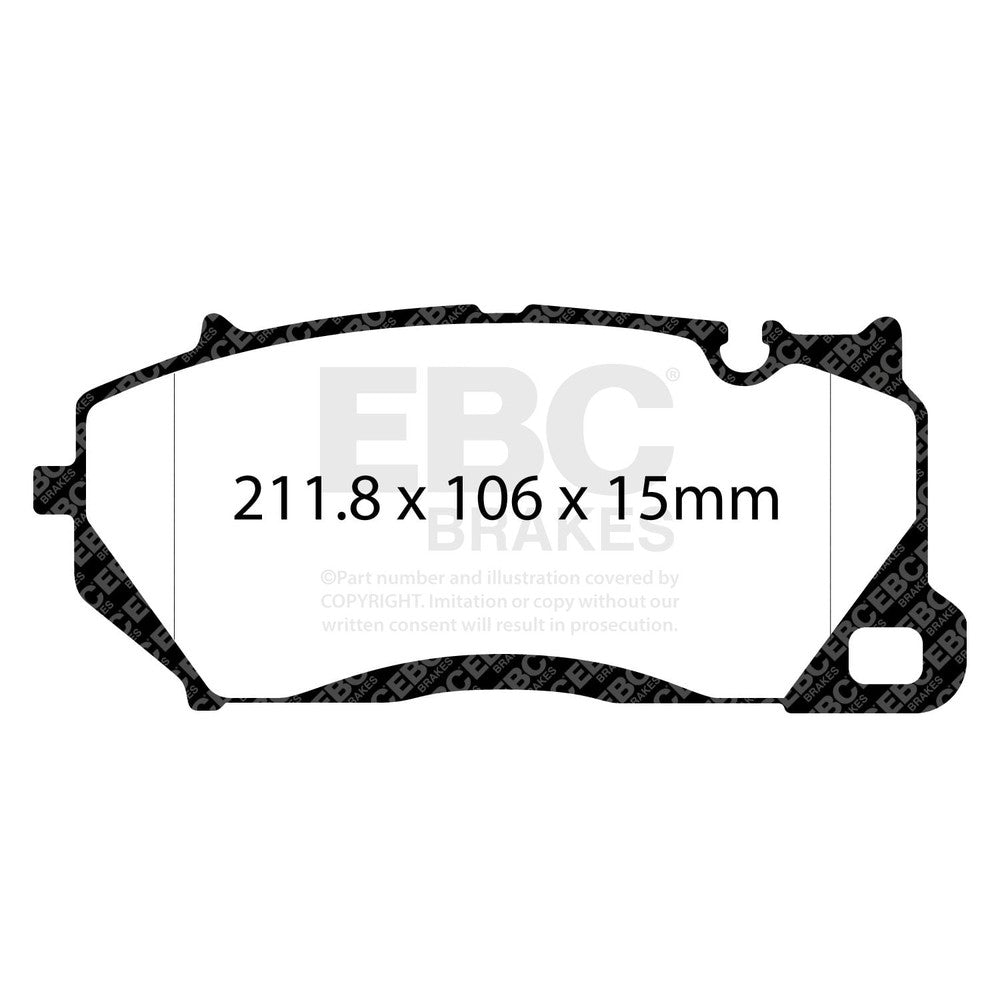 EBC Yellowstuff Brake Pads 211.8mm x 106mm DP42492R - Front