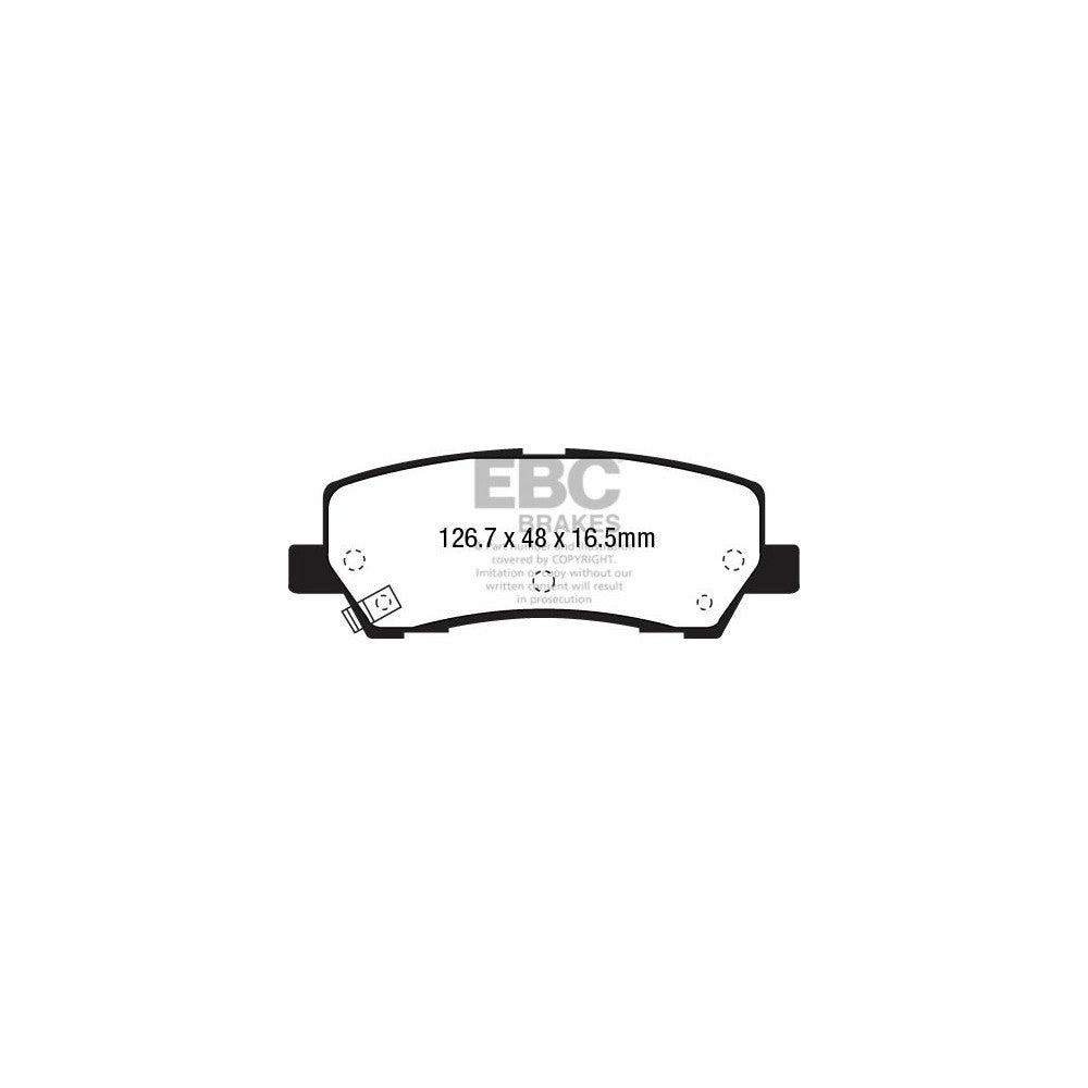 EBC Yellowstuff Brake Pads 126.7mm x 48mm DP43041R - Rear
