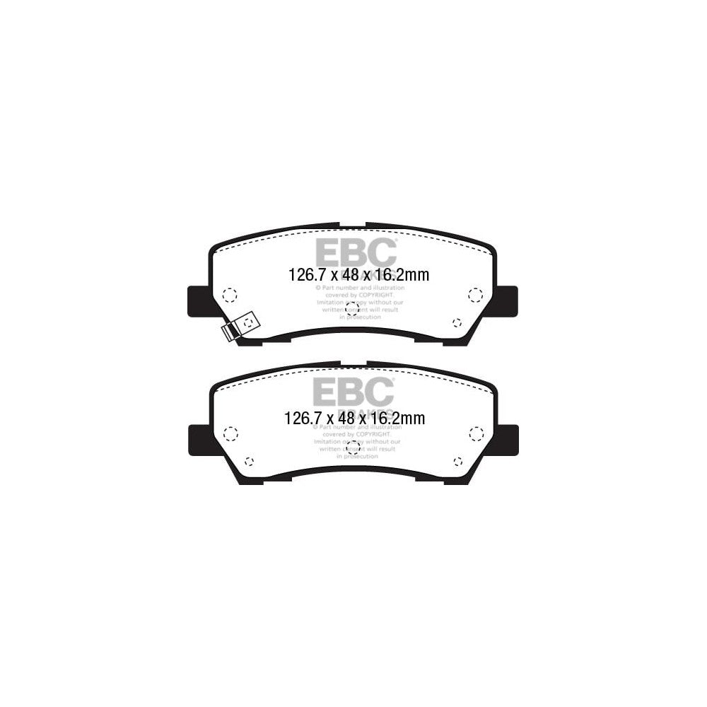 EBC Redstuff Brake Pads 126.7mm x 48mm DP33043C - Rear