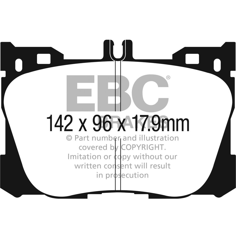 EBC Ultimax Brake Pads 142mm x 96mm DPX3070 - Front