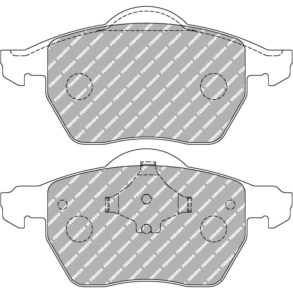 Ferodo DS2500 Brake Pads 156.5mm x 74.4mm FCP1717H - Front
