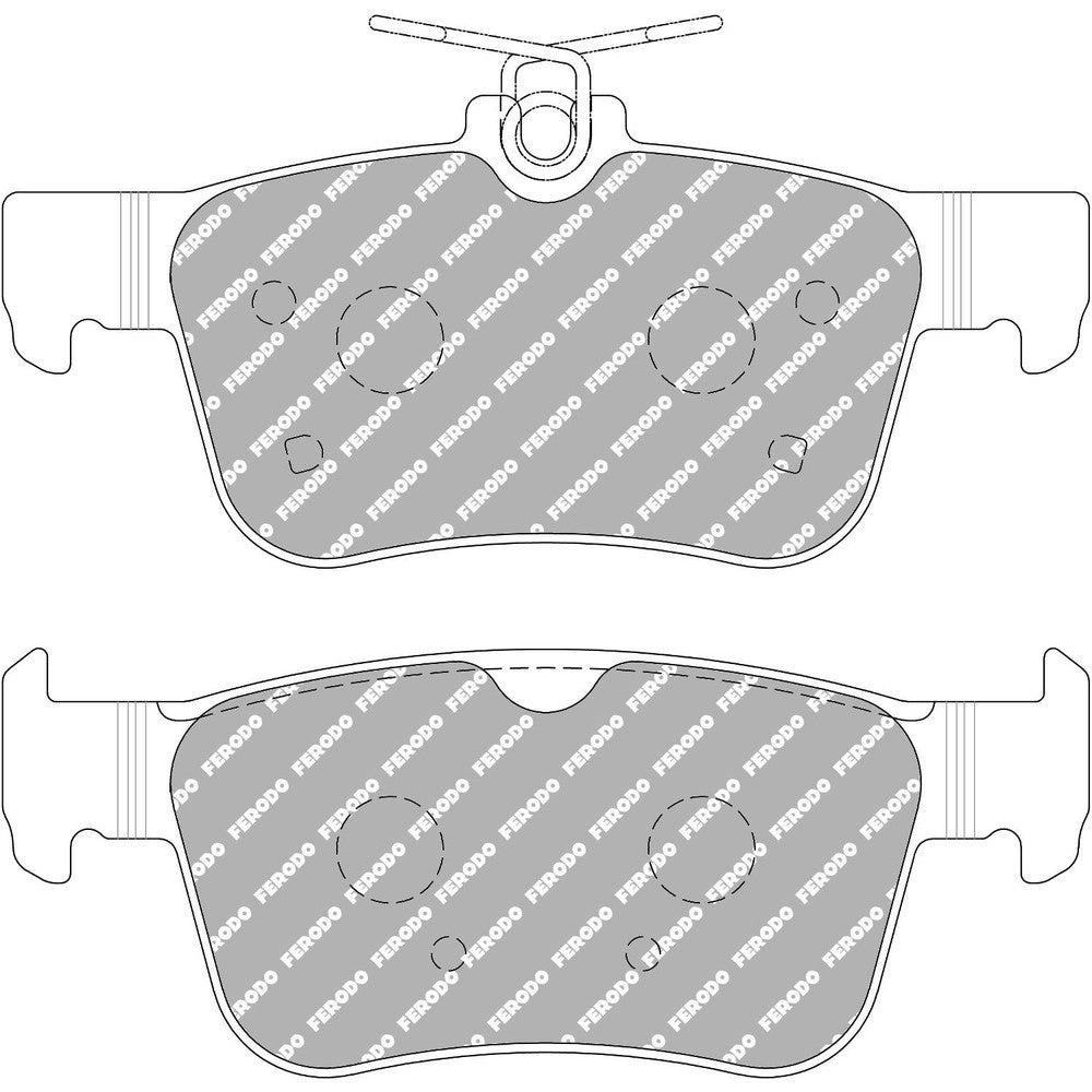 Ferodo DS1.11 Brake Pads 122.6mm x 53.2mm FCP5086W - Rear