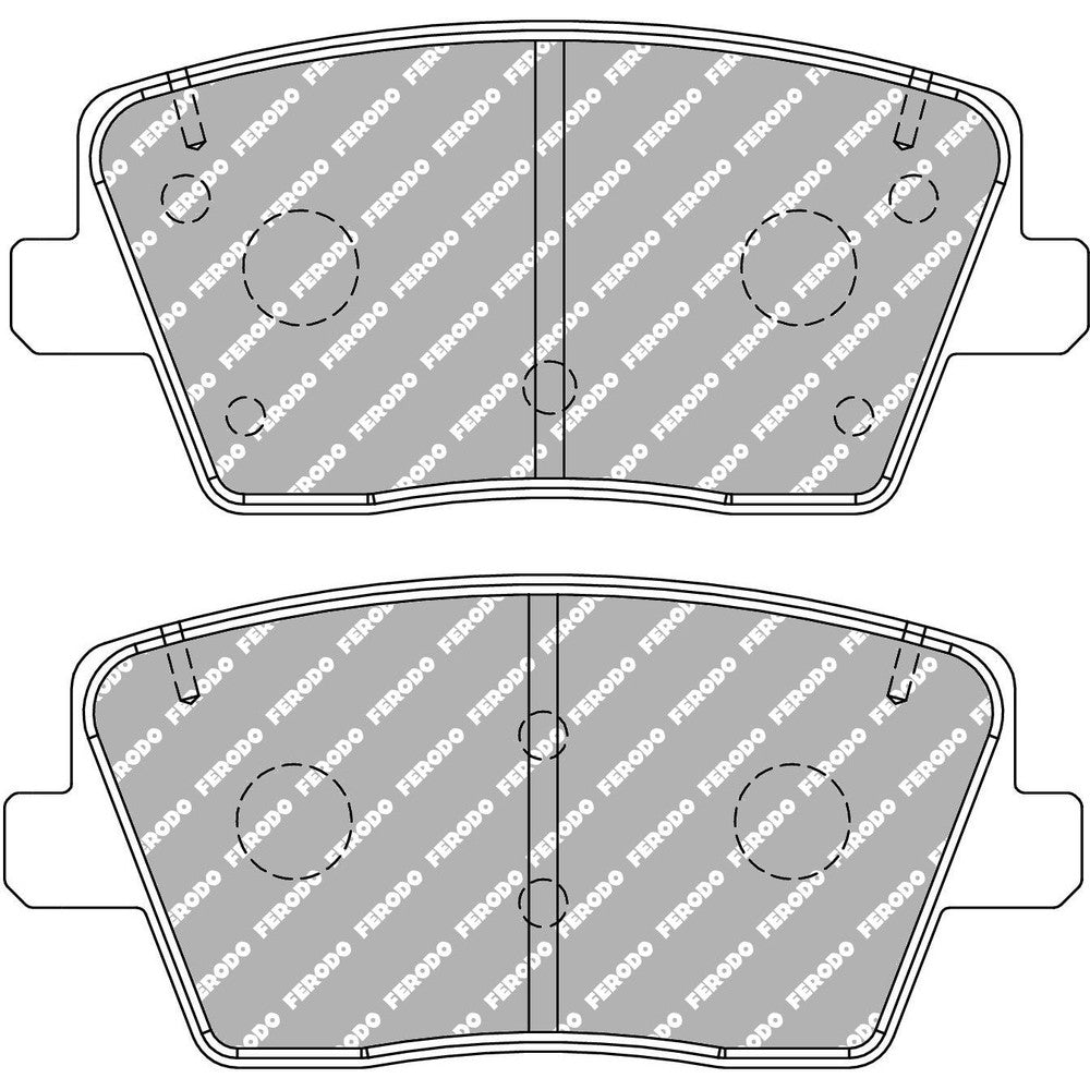 Ferodo DS2500 Brake Pads 112.7mm x 52mm FCP5100H - Rear