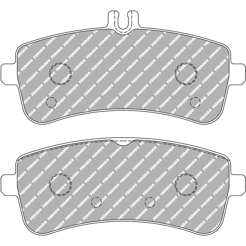 Ferodo DS2500 Brake Pads 146.2mm x 68.5mm FCP5108H - Rear