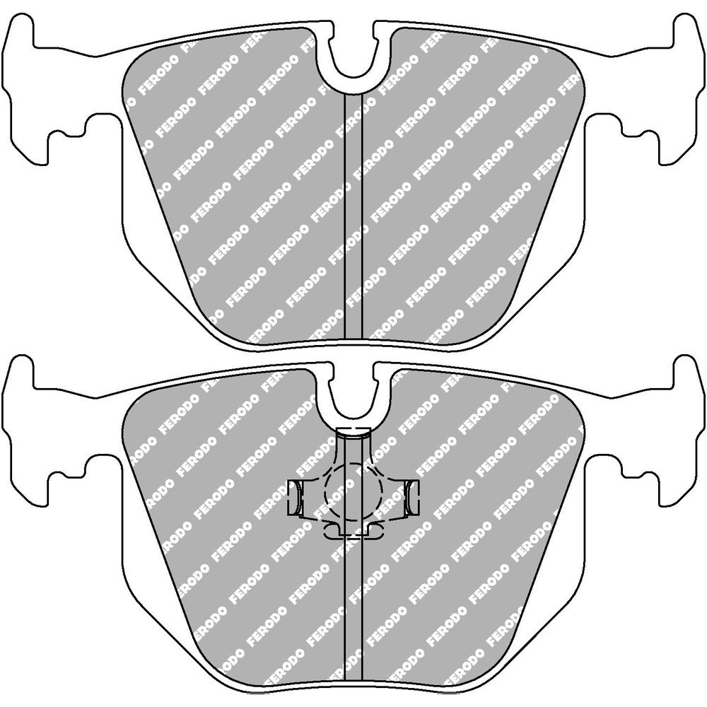 Ferodo DS2500 Brake Pads 123.2mm x 59.4mm FCP857H - Rear