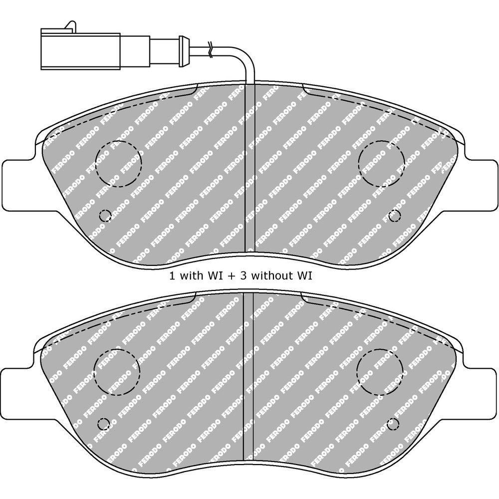 Ferodo DS Performance Brake Pads 151mm x 57.5mm FDS1468 - Front
