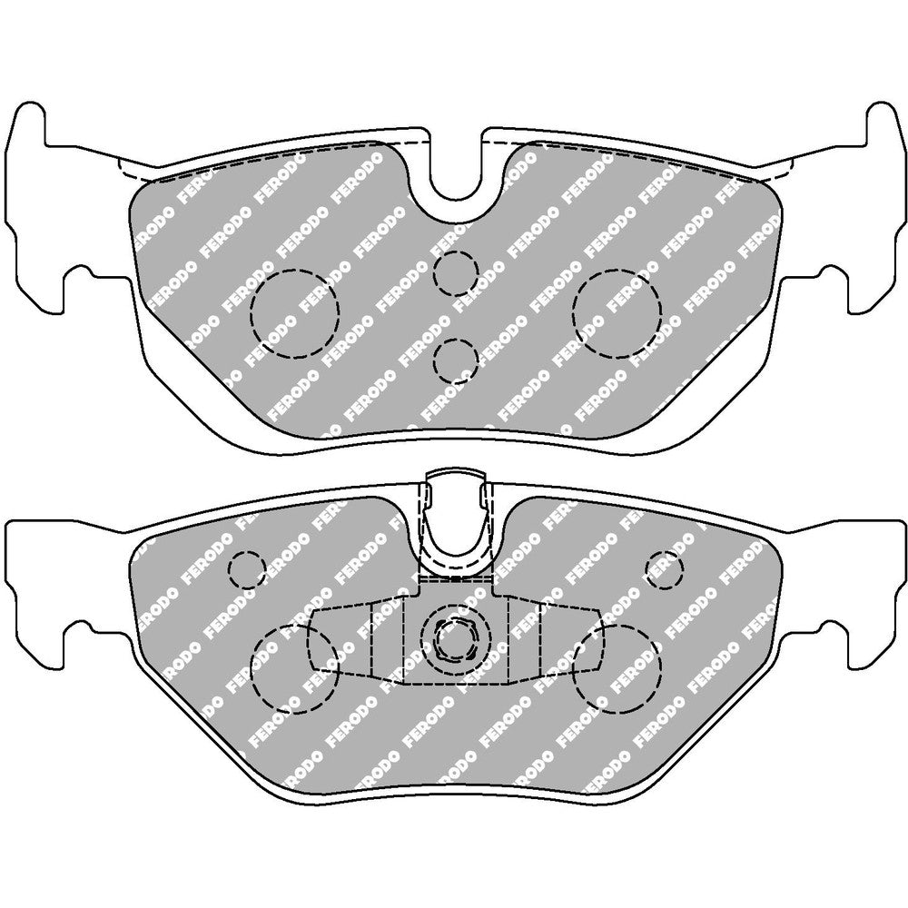Ferodo DS2500 Brake Pads 123.2mm x 44mm FCP1807H - Rear